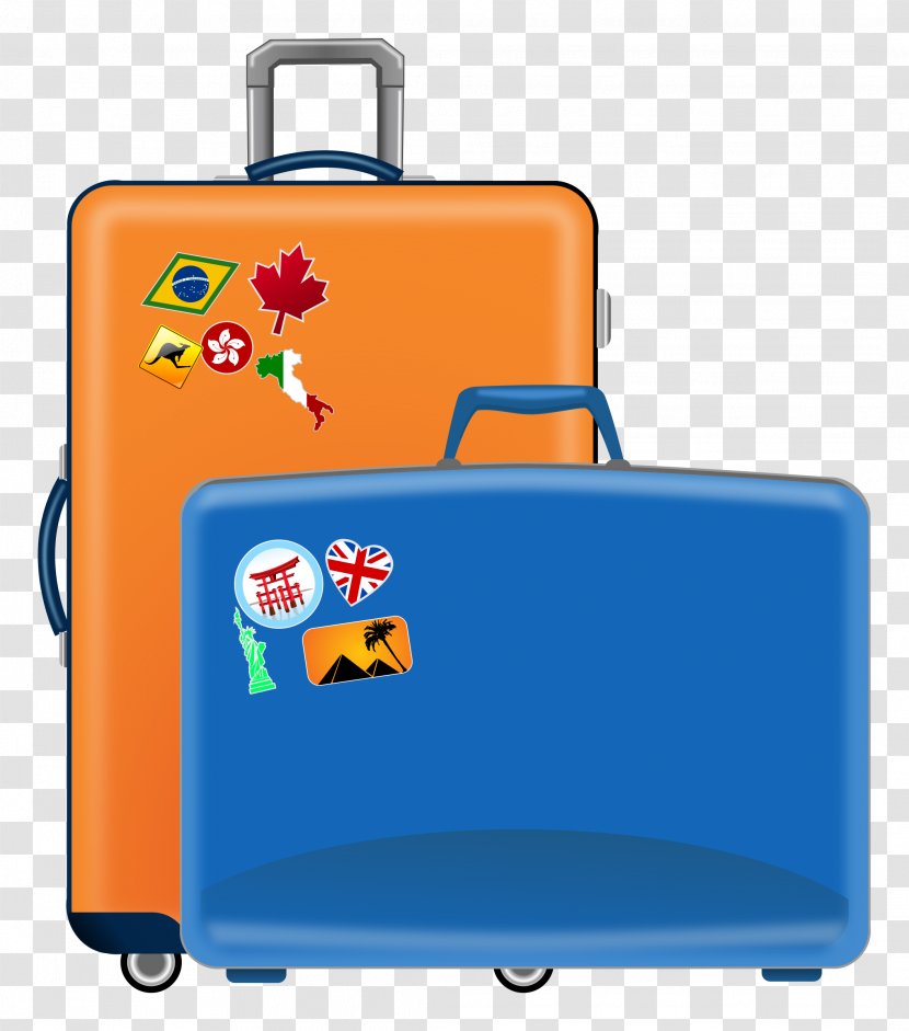 Clip Art Vector Graphics Baggage Suitcase Image - Yellow - Border Transparent PNG