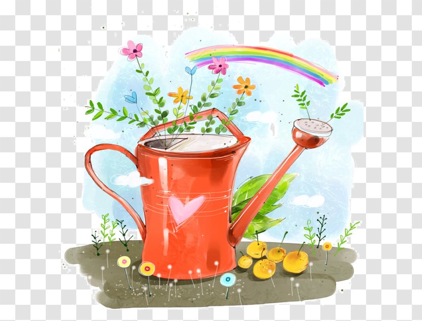 Watercolor Painting Cartoon - Drink - Flora Transparent PNG