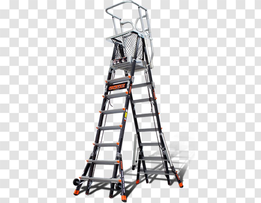 Attic Ladder Fiberglass Aerial Work Platform Safety - Fall Protection Transparent PNG