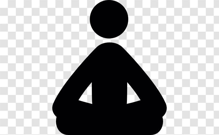 Yoga Lotus Position Asento - Black - Meditation Transparent PNG