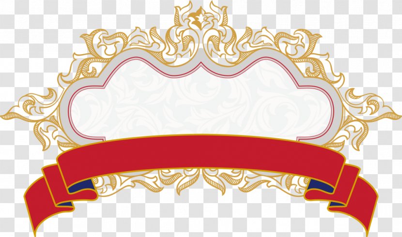 Logo Wedding Ribbon - Vector Red And Patterns Transparent PNG