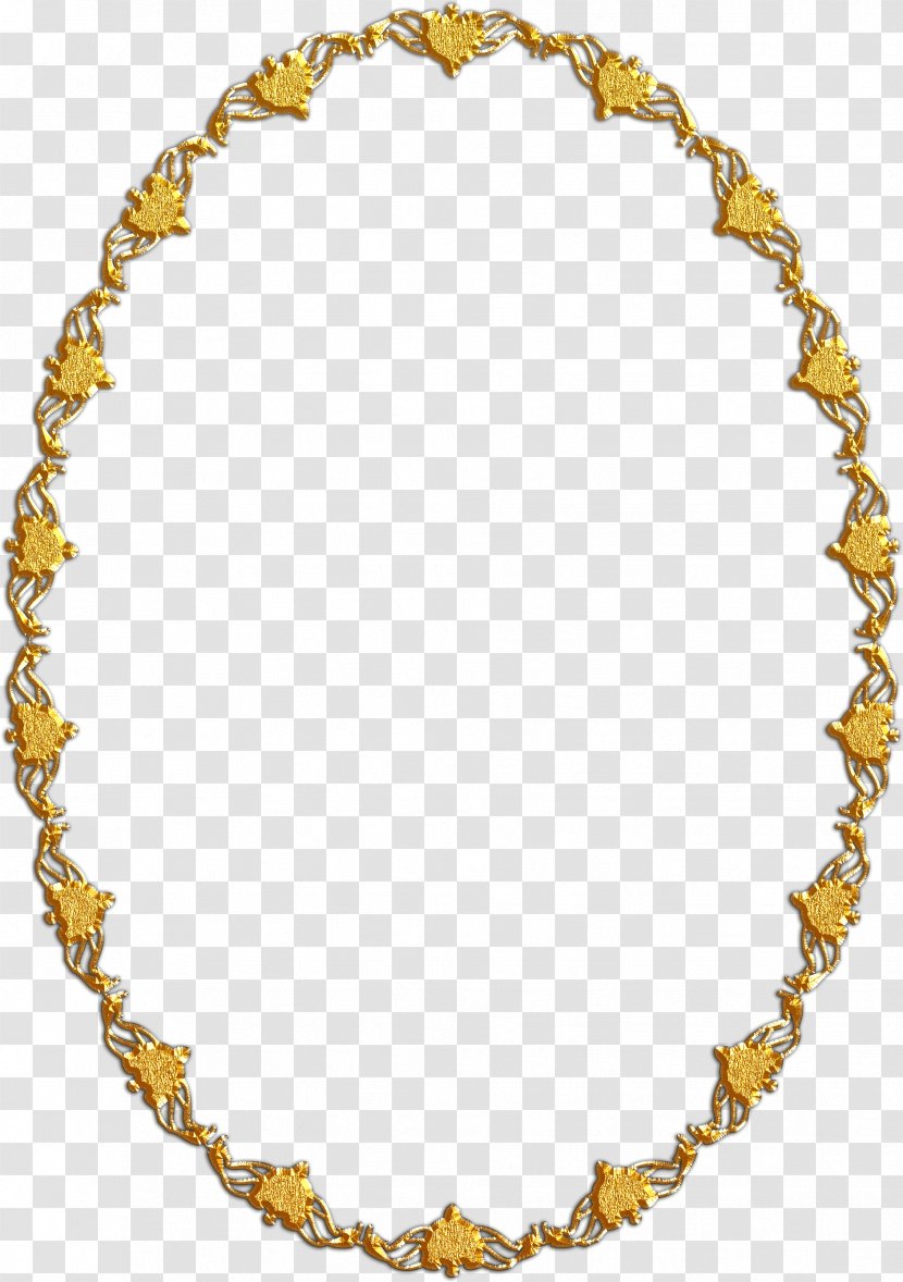 Body Jewellery Necklace Gold Chain - Advertising - Golden Frame Transparent PNG