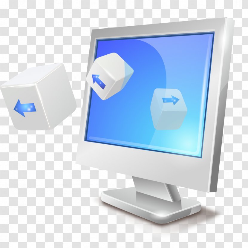 Computer Monitor Display Device Desktop Icon - Screenshot - Silver Screen Transparent PNG