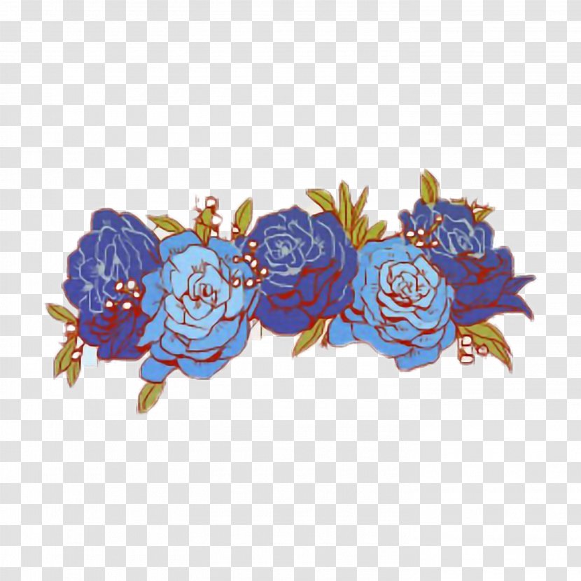 Flower Wreath Crown Floral Design Blue - Frame Transparent PNG