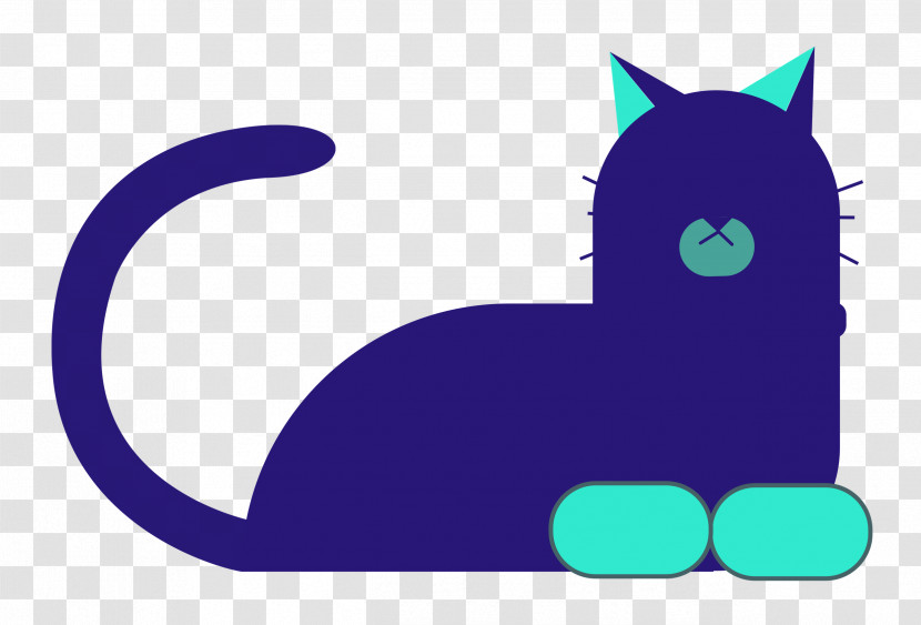 Cat Kitten Whiskers Cobalt Blue / M Snout Transparent PNG