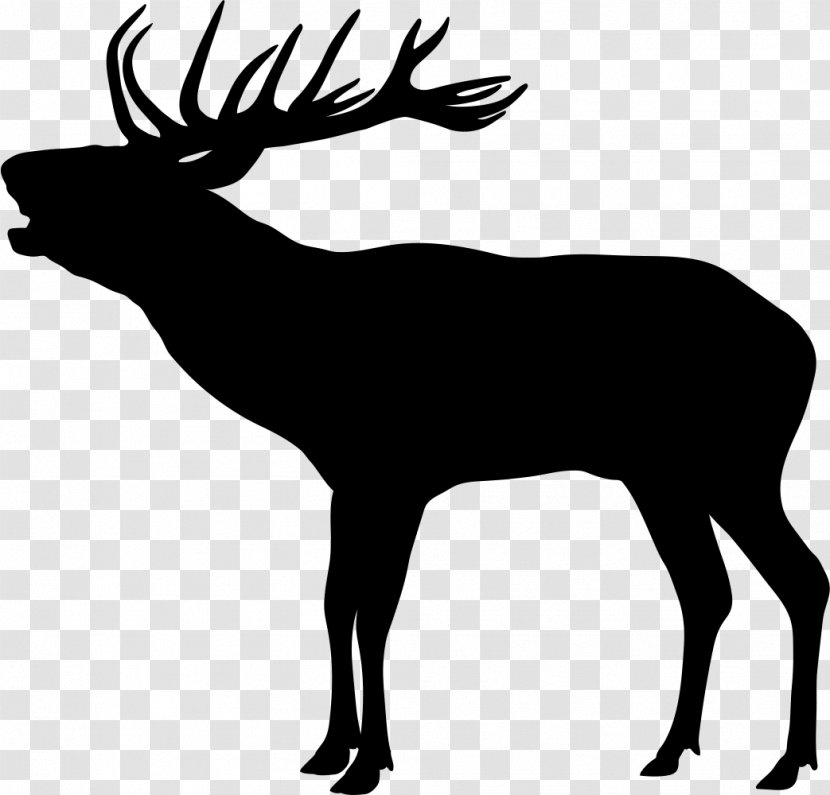 Elk Red Deer Silhouette Reindeer Transparent PNG