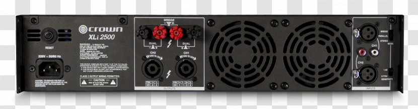 Audio Power Amplifier Crown XLi 3500 800 1500 - Electronic Device Transparent PNG