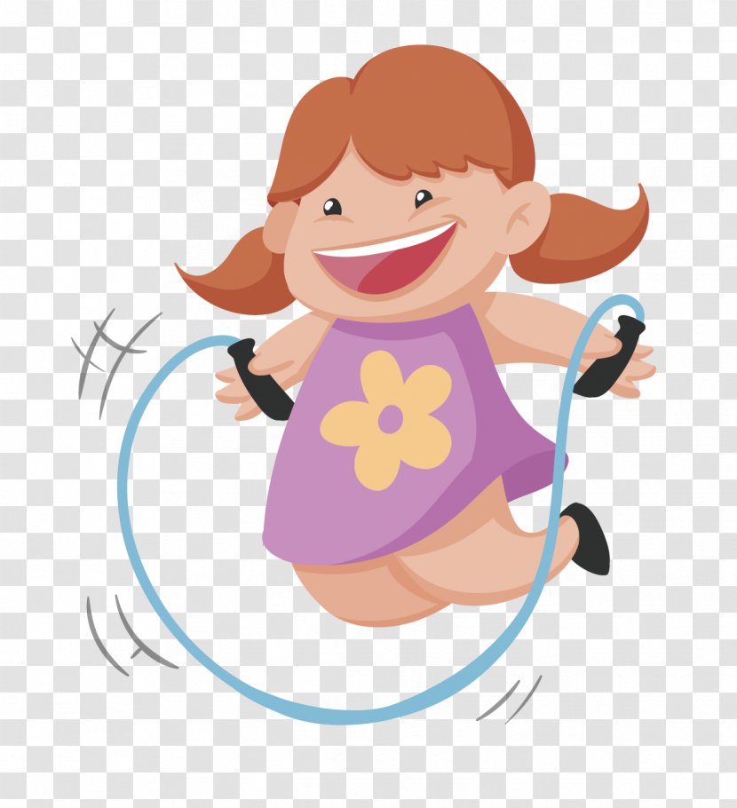 Euclidean Vector Child Game - Watercolor - Rope Skipping Transparent PNG