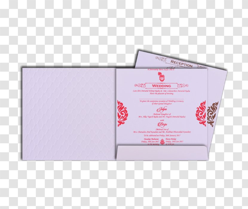 Wedding Invitation Convite Font - Magenta - Dandiya Transparent PNG