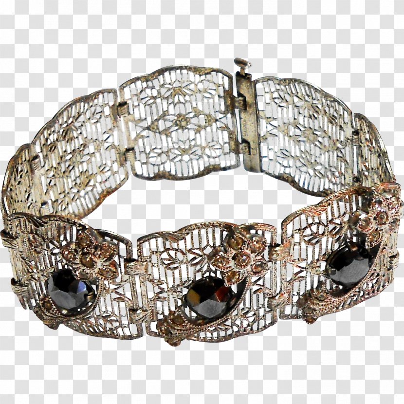 Bracelet Bangle Silver Bling-bling Jewelry Design - Art Deco Transparent PNG