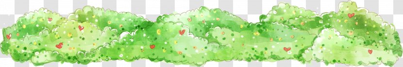 Fukei Painting Illustration - Landscape - Fresh Green Grass Transparent PNG