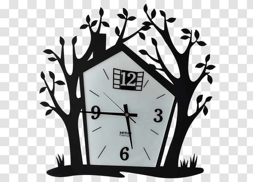 Clock Wall Laser Cutting Window Transparent PNG