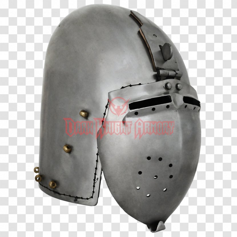 Bascinet Great Helm Helmet Visor Aventail - Sword - Knight Transparent PNG