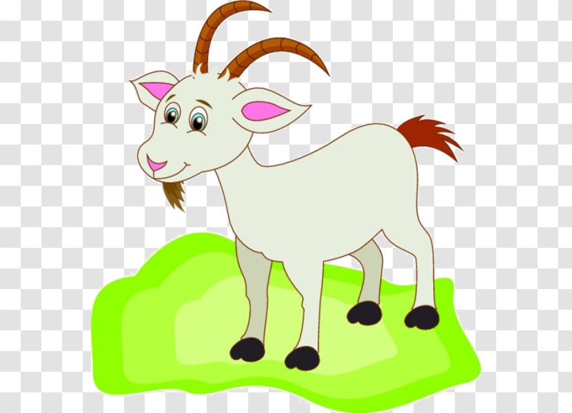 Goat Cartoon Royalty-free Clip Art - Cow Family - Grass On The Sheep Transparent PNG