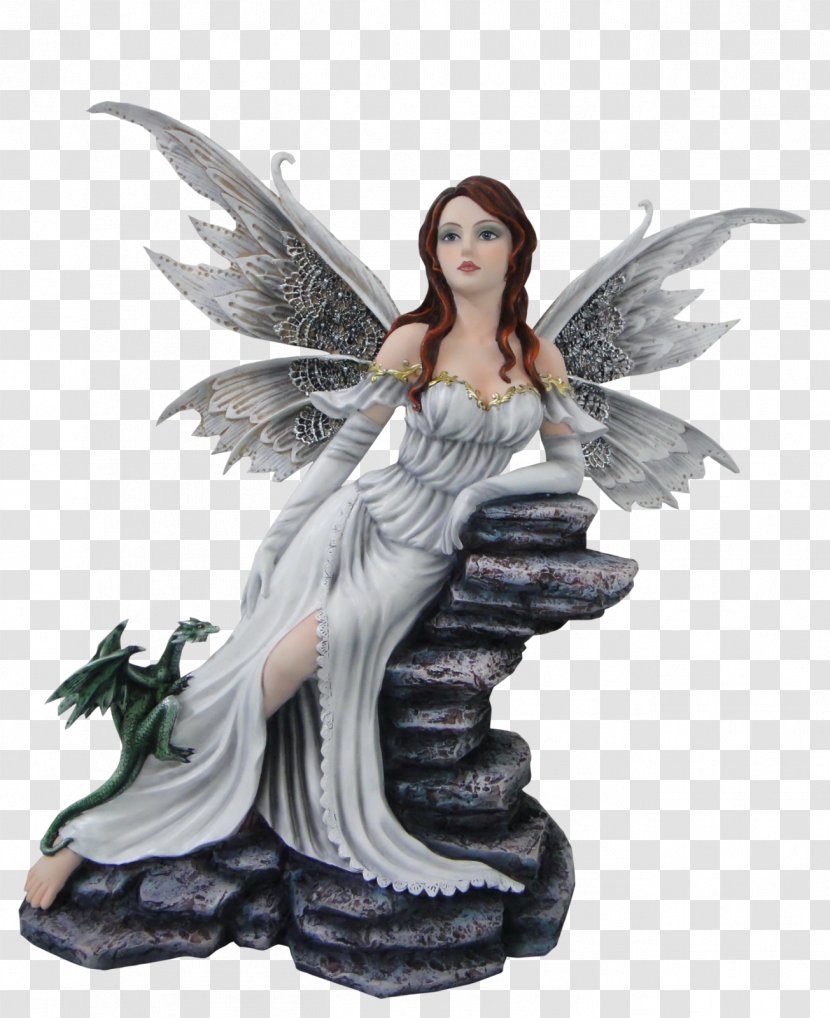 The Fairy With Turquoise Hair Figurine Statue Elf - Sculpture Transparent PNG