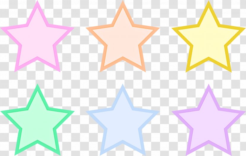 Pink Yellow Pattern Symmetry Line - Star Transparent PNG