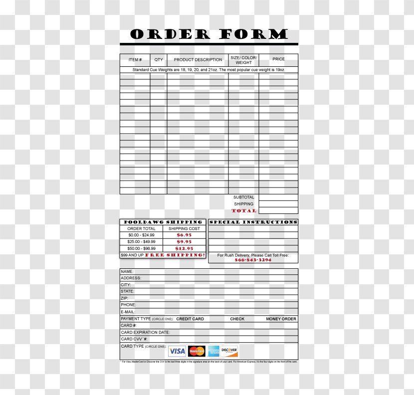 Sports & Energy Drinks Drink Mix Document Food - Order FOrm Transparent PNG