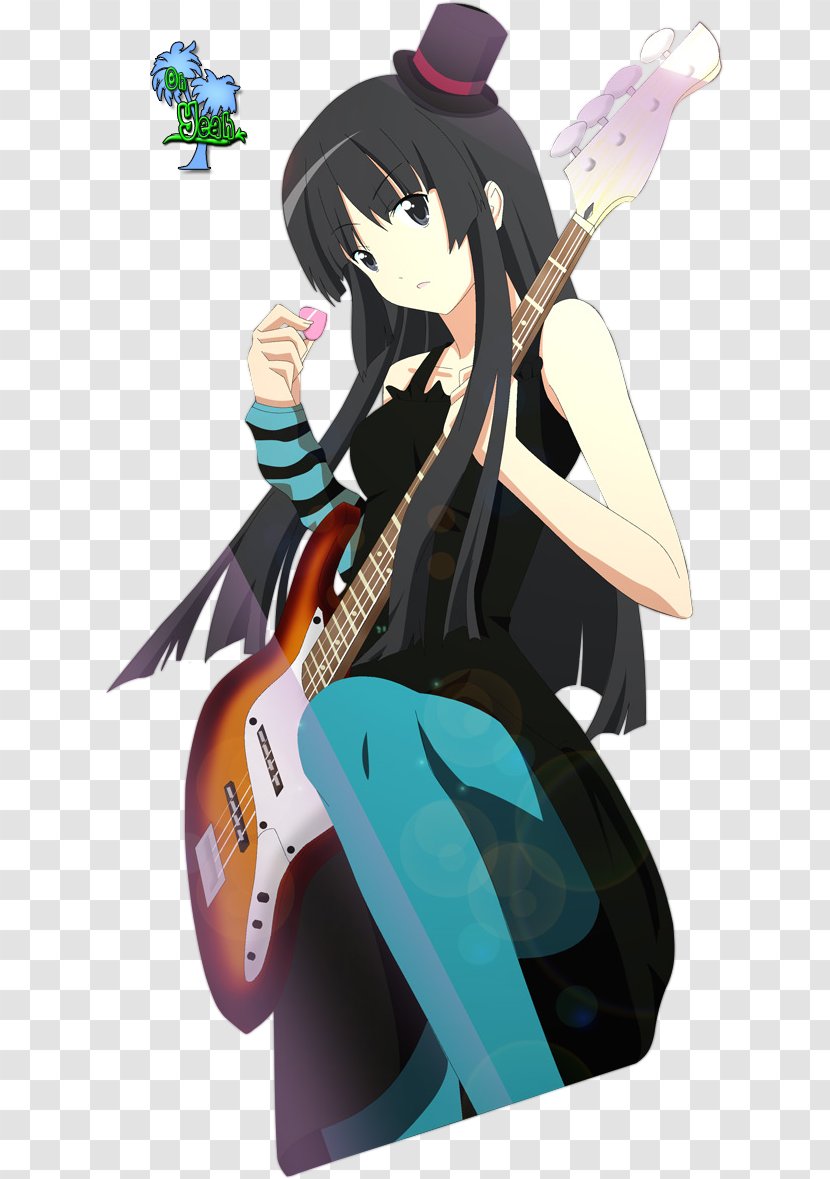 Mio Akiyama Bass Guitar K-On! - Tree Transparent PNG