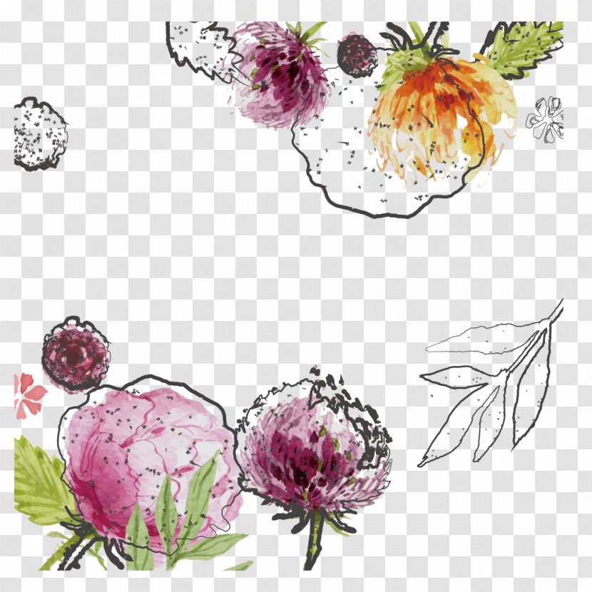 Watercolor Flowers - Cut - Flower Transparent PNG