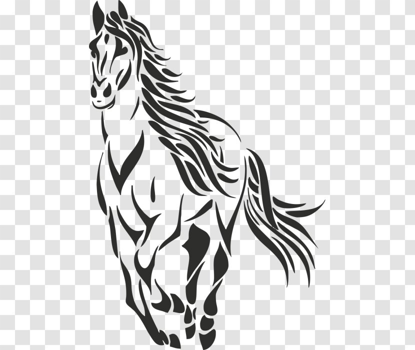 Horse Tattoo Illustration Drawing Image - Head Mask Transparent PNG