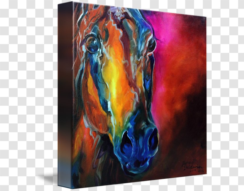 Arabian Horse Modern Art Visual Arts Oil Painting Reproduction - Abstract Horses Transparent PNG