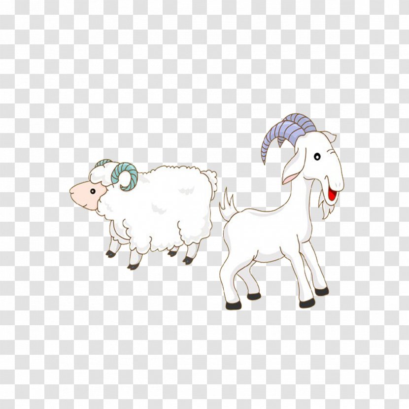 Sheep Goat Milk Domestication Of Animals - Cartoon Goats And Transparent PNG