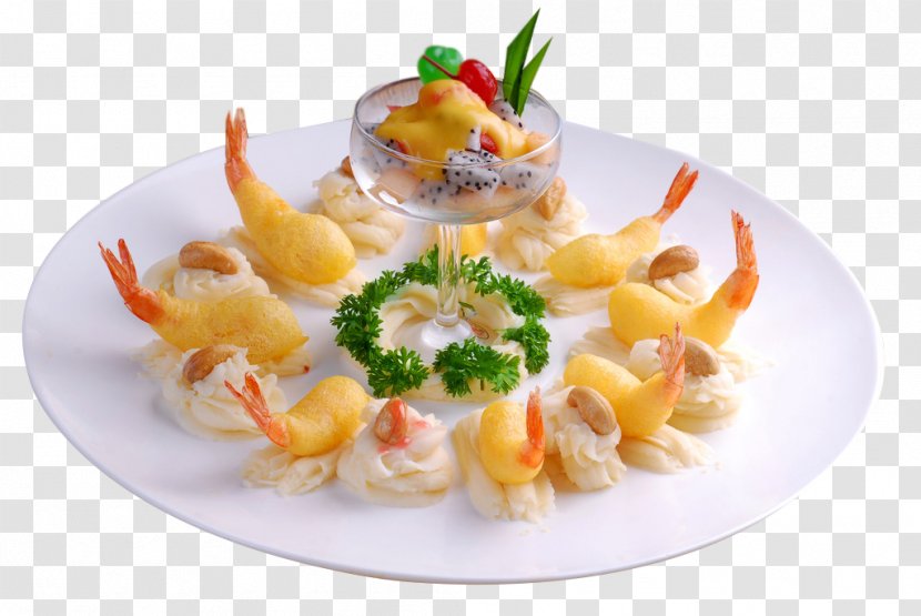 Dim Sum Seafood Fried Prawn Deep Frying - Shrimp - Salad Transparent PNG