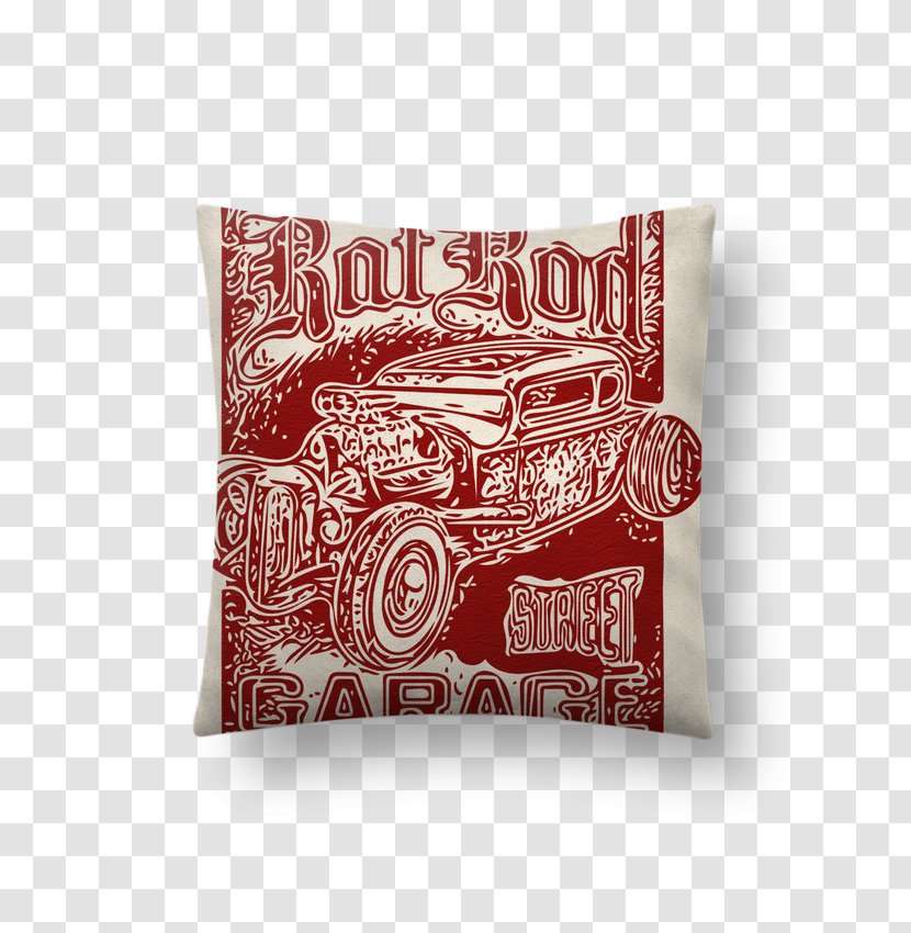 Cushion Throw Pillows Rectangle - Pillow - Hot Rod Garage Transparent PNG
