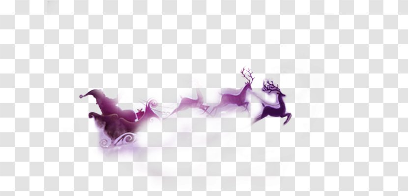 Deer Purple Download - Violet - Running Transparent PNG