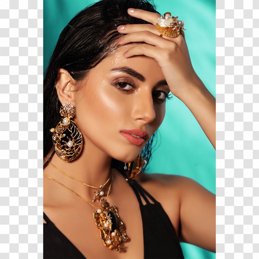 Earring Black Hair Makeover Turquoise - Long Transparent PNG