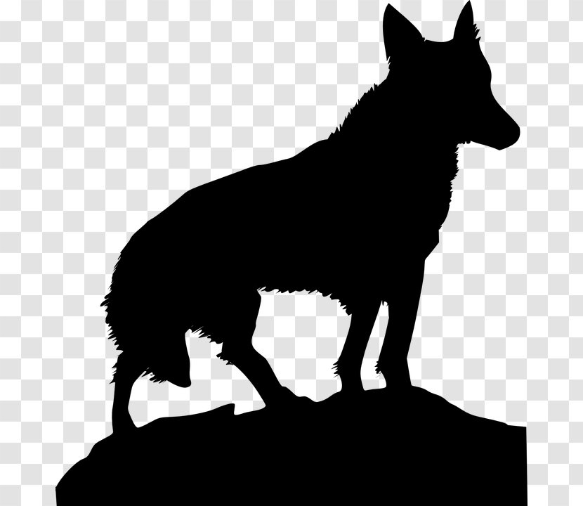 Dog Clip Art - Black And White - Blackwolf Transparent PNG