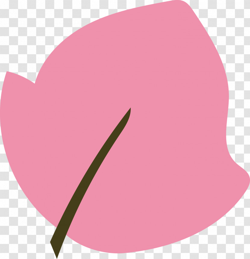 Leaf Angle Hat Line Pink M Transparent PNG