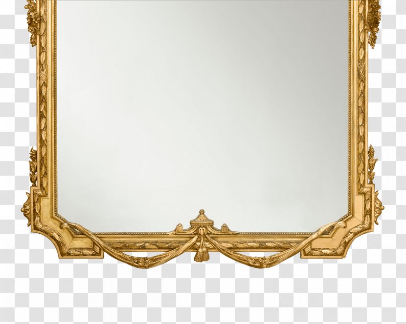 01504 Brass Mirror Rectangle Transparent PNG