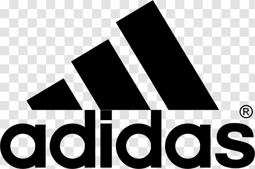 Logo Brand Adidas Foot Wear - Black And White Transparent PNG