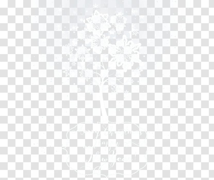 White Black Angle Pattern - Symmetry - Snowflake Tree Greeting Transparent PNG