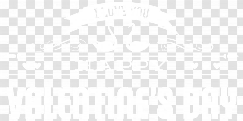 Black And White Pattern - Product Design - I Love You Happy Valentine's Day Transparent PNG Clip Art Image Transparent PNG