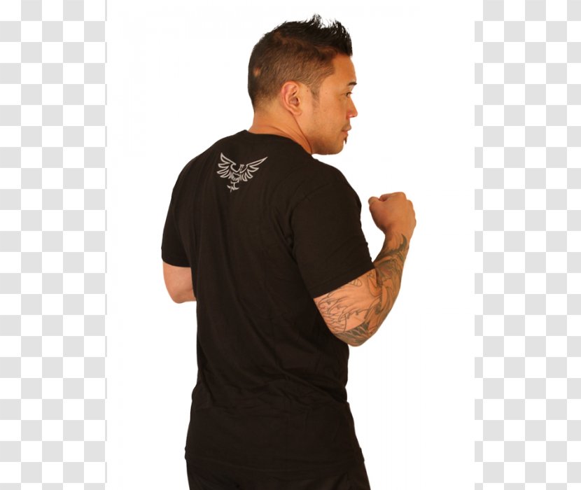 Black M T-shirt Clothing Form-fitting Garment Sleeve - Mixed Martial Arts Transparent PNG