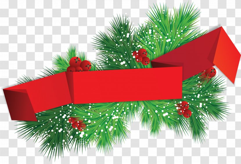 Christmas Tree Banner Clip Art - Card Transparent PNG