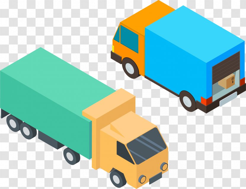 Online Shopping E-commerce Business Retail Marketing - Vector Hand-painted Truck Transparent PNG
