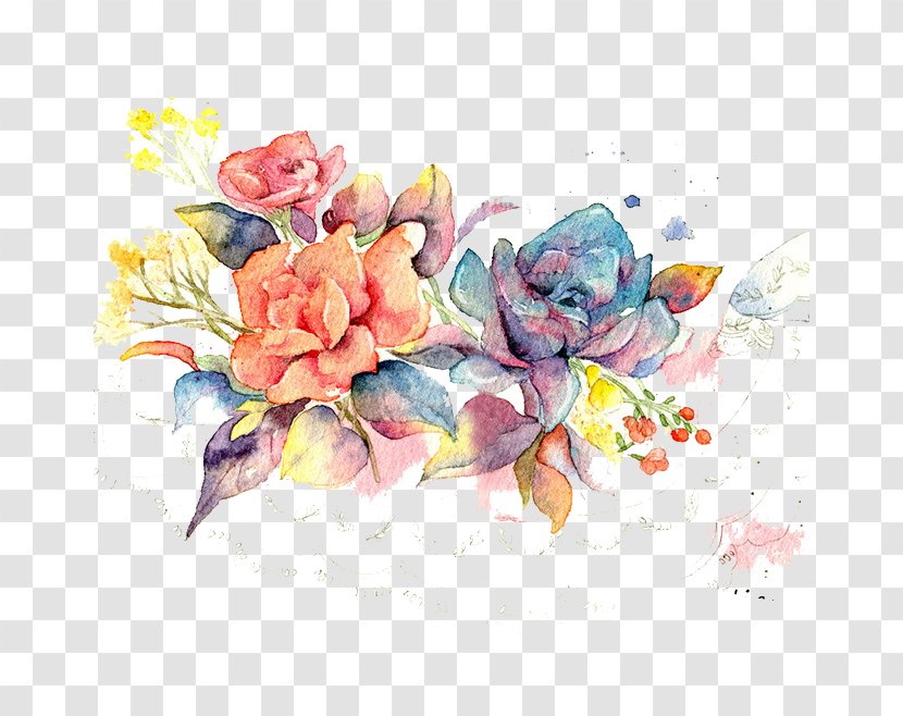 Floral Design Watercolor Painting - Paint - Meat Transparent PNG