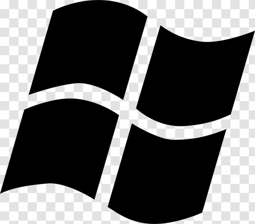 Logo Windows 8 - Black And White Transparent PNG
