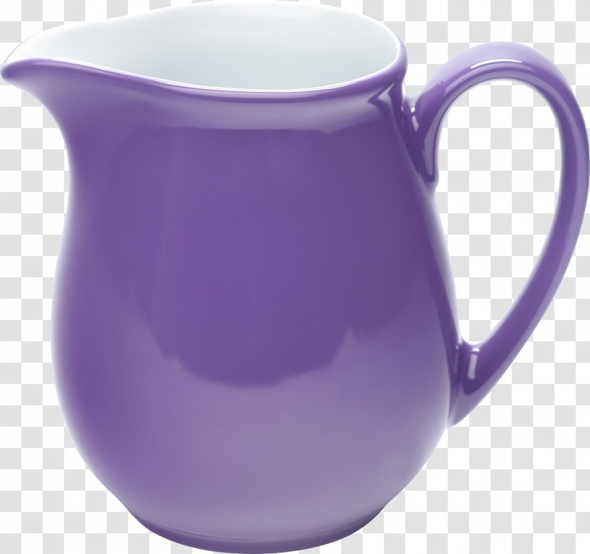 Jug Pitcher Porcelain Purple Creamer - Carafe Transparent PNG
