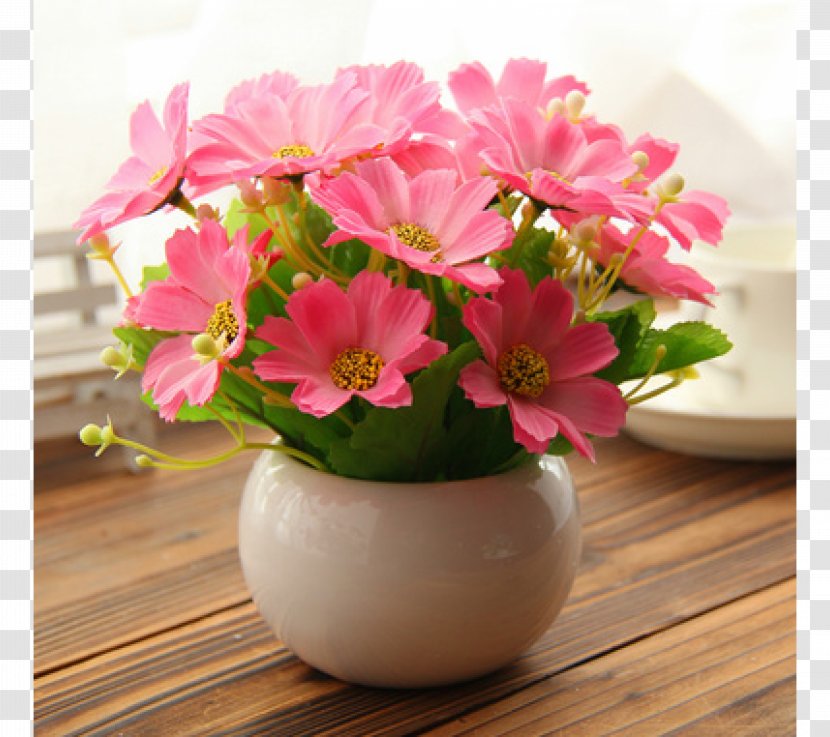 Floral Design Artificial Flower Flowerpot Vase - Living Room - Decoration Simulation Transparent PNG