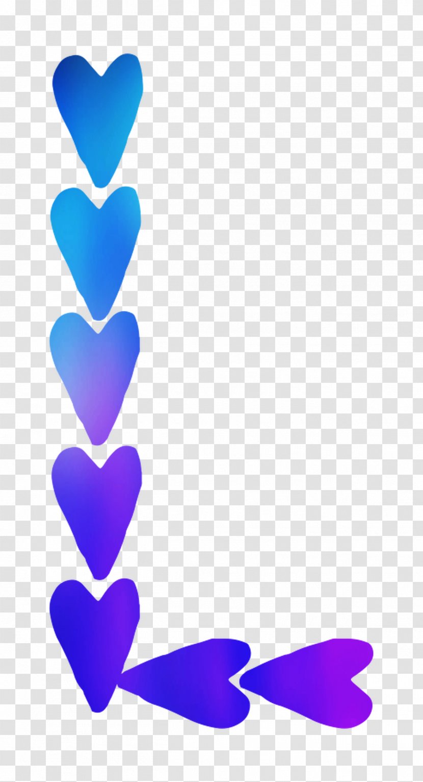 Clip Art Line Purple Heart - Blue Transparent PNG