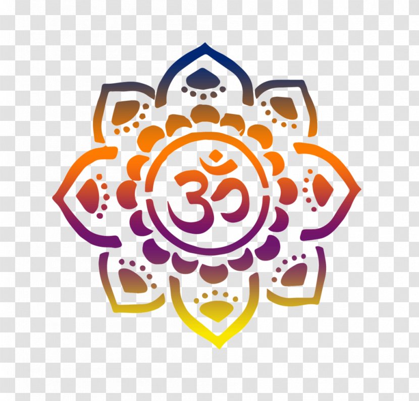 Stencil Om Yoga Mandala Art - Logo Transparent PNG