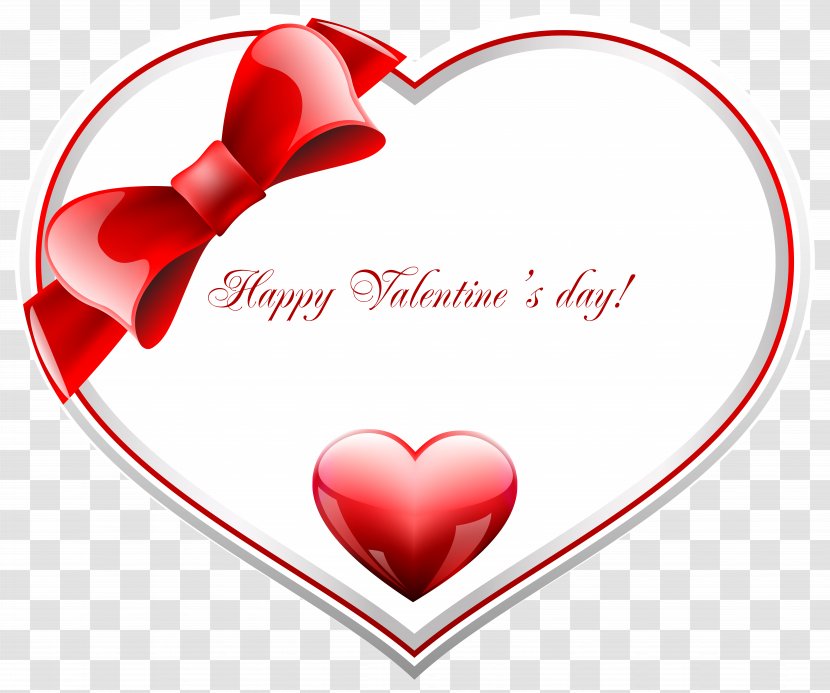 Valentine's Day Heart Clip Art - Valentine S - Red And White Happy PNG Image Transparent PNG