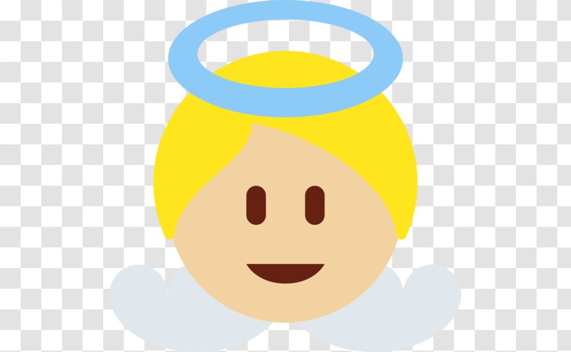 Emojipedia Angel Light Skin Smiley - Silhouette - Emoji Transparent PNG