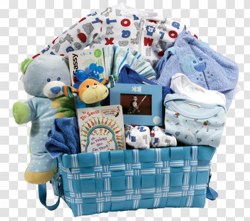 Food Gift Baskets Diaper Child Infant - Blue - Hamper Transparent PNG