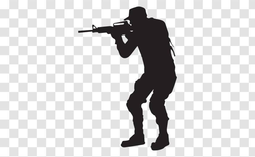 Clip Art Silhouette Soldier Military - Tree Transparent PNG