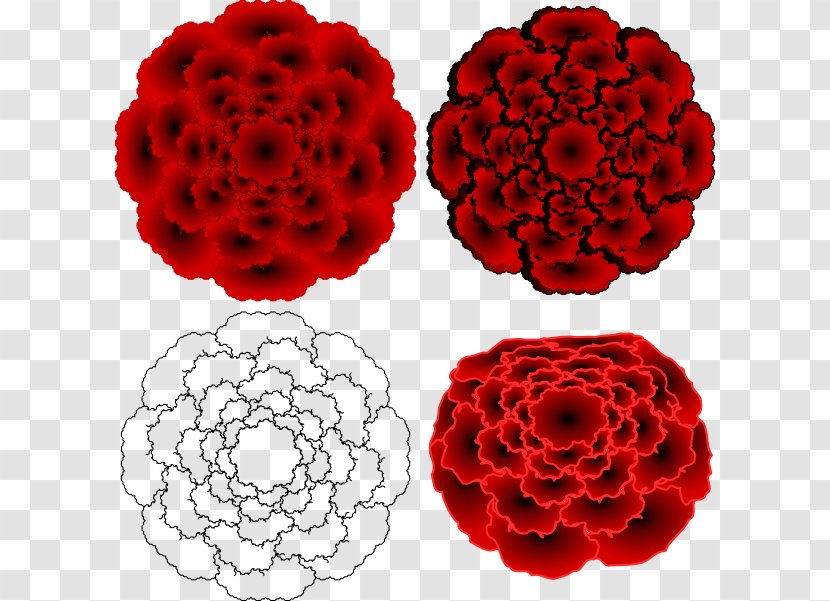 Flower Floral Design Red Color Clip Art - Floristry - Abstract Transparent PNG